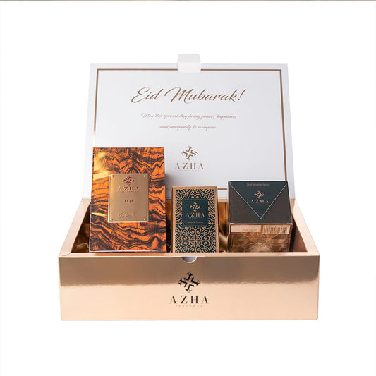 أزهى للعطور - طقم هدايا العيد فوجي + عود معطر المجلس + عطر الشمس
